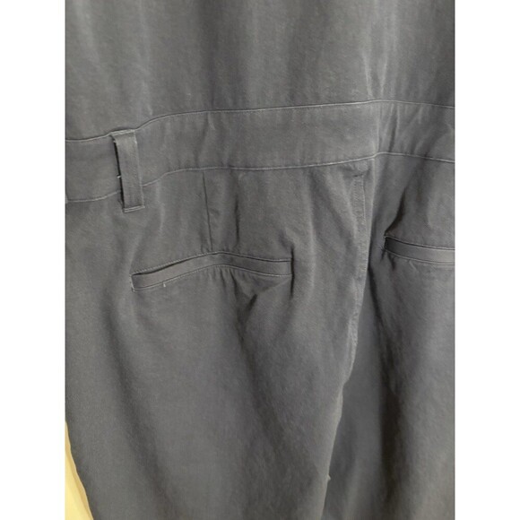 UNIVERSAL STANDARD Navy Belted Stretch Cotton Twill Jumpsuit Women XS/10-12 - Picture 13 of 16